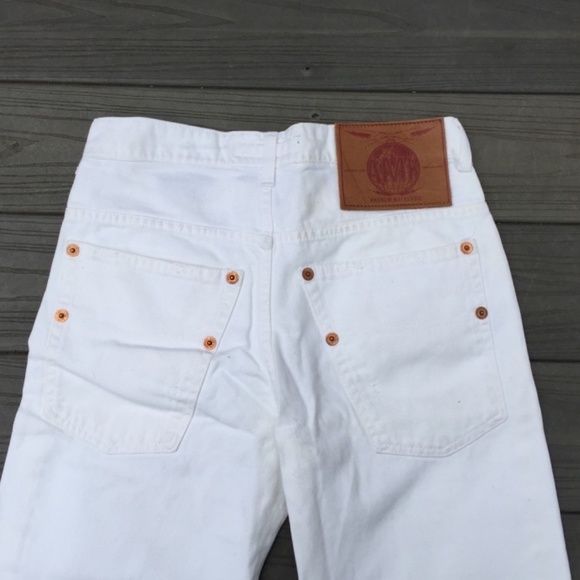NEW ANDREW MACKENZIE AMK Arch White Denim Jeans - Picture 4 of 7